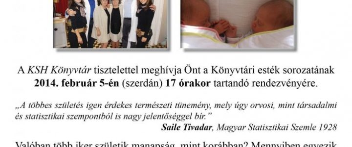 könyvtári esték- ikrek